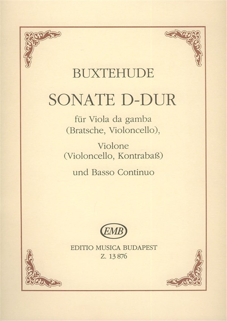 Sonate D-Dur Für Viola Da Gamba (Bratsche, Violo